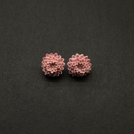 Chrysanthemum Küpe - Strawberry Cream