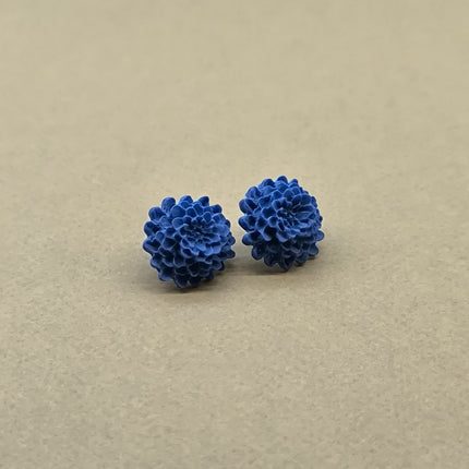 Chrysanthemum Küpe - Saks Blue