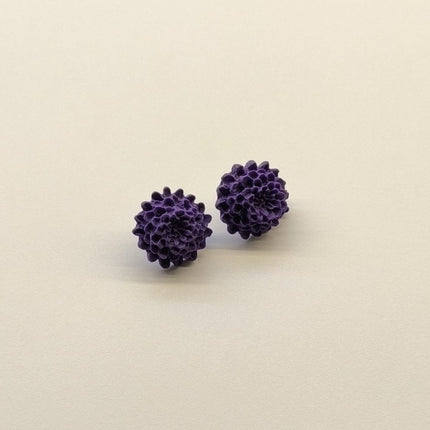 Chrysanthemum Küpe - Purple