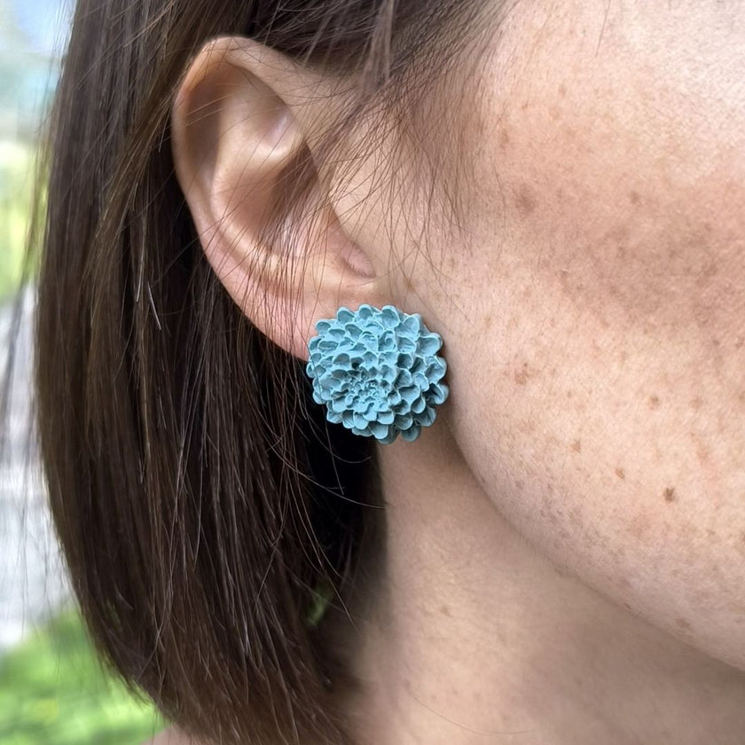 Chrysanthemum Küpe - Ocean Wave