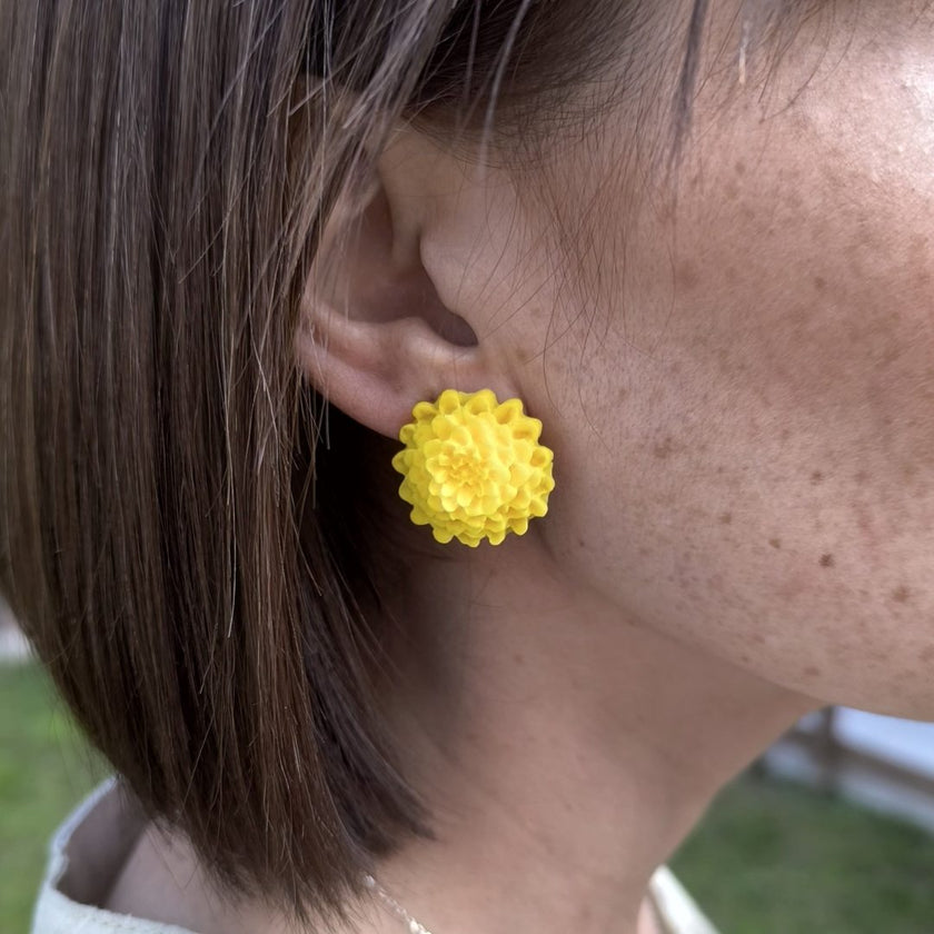 Chrysanthemum Küpe - Lemon
