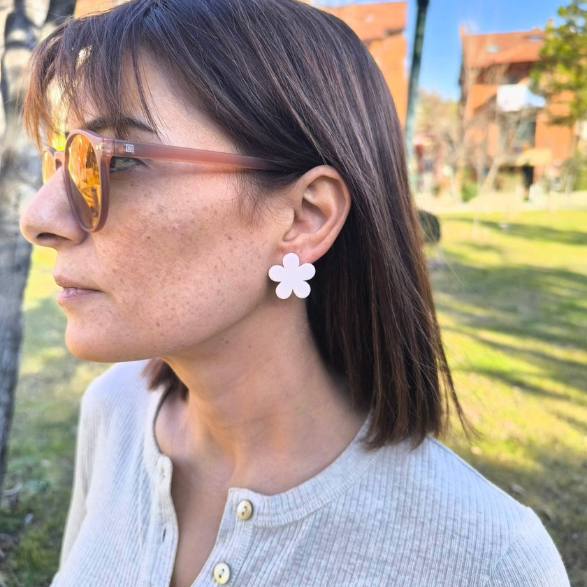 Clover Küpe - Salt White