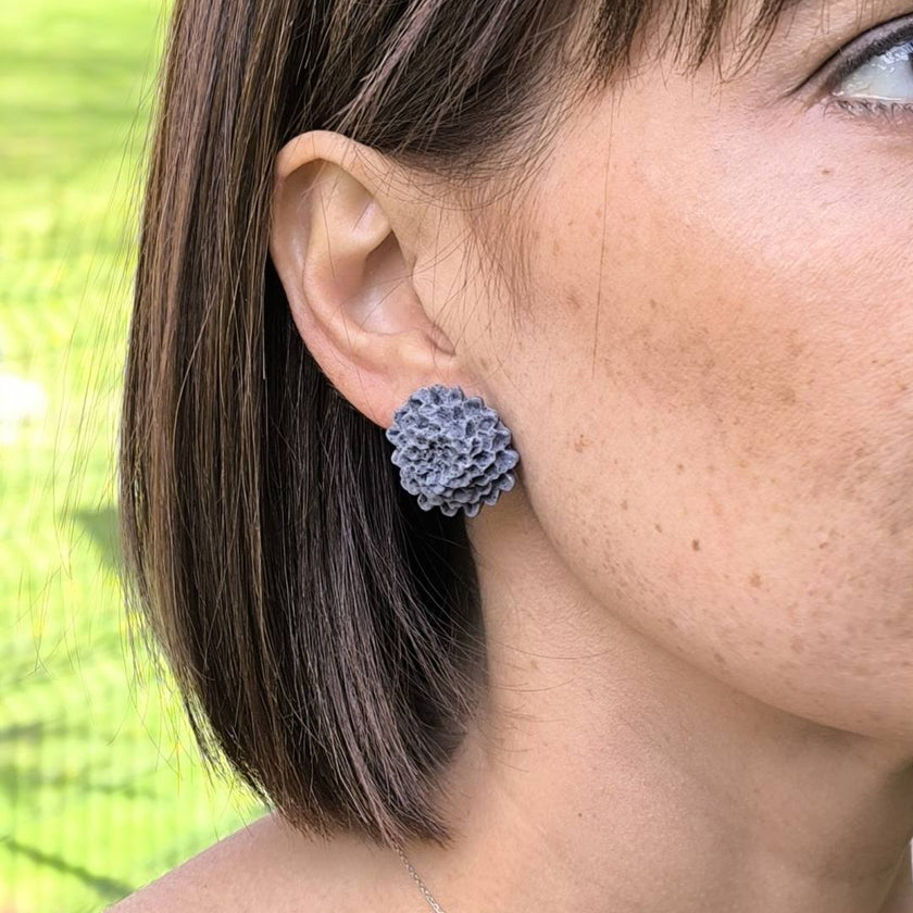 Chrysanthemum Küpe - Granite