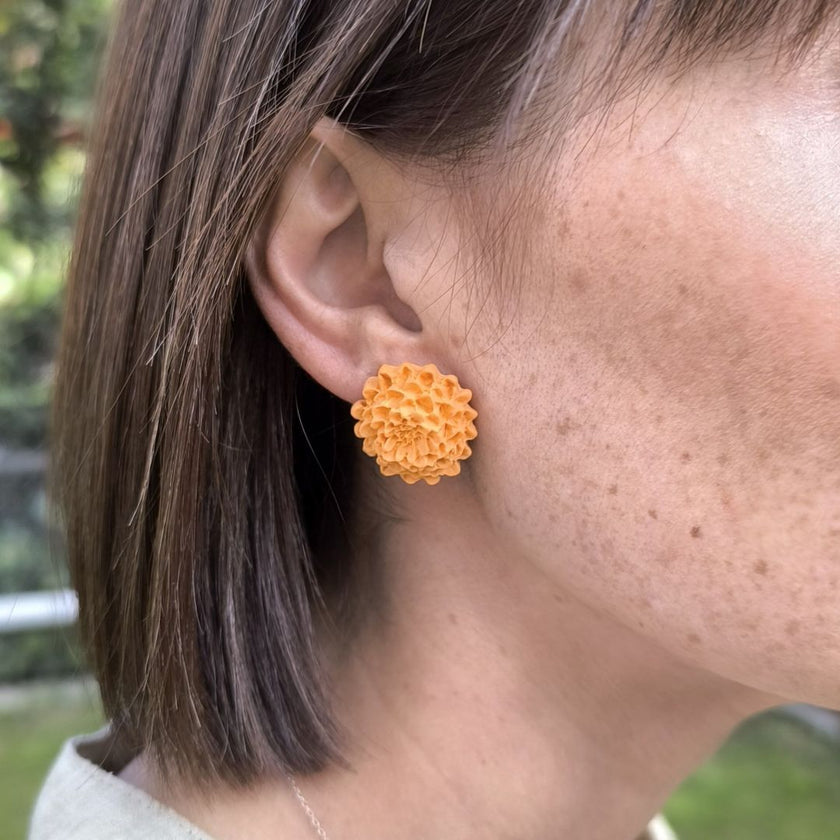 Chrysanthemum Küpe - Mango