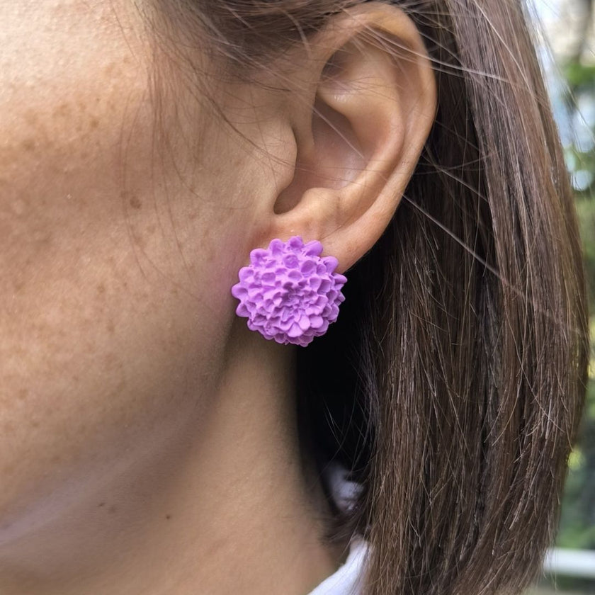 Chrysanthemum Küpe - Lavender