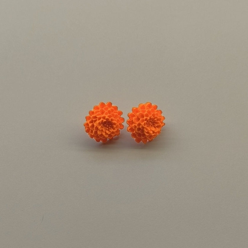 Chrysanthemum Küpe - Tangerine