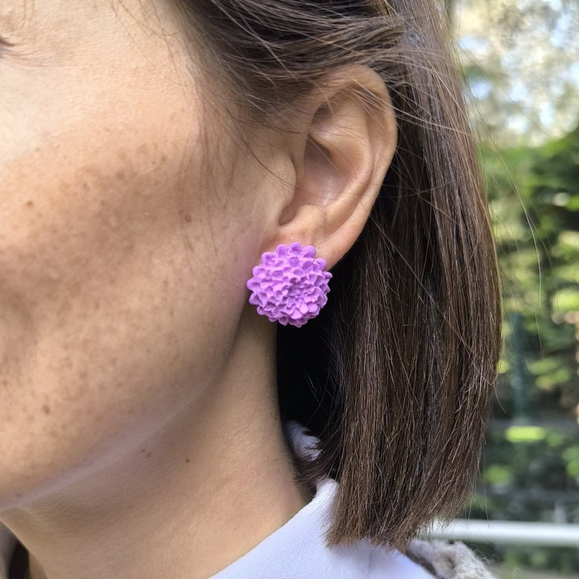 Chrysanthemum Küpe - Lavender