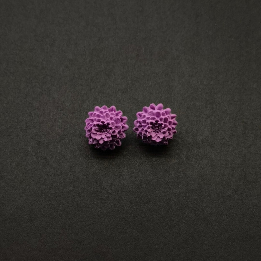 Chrysanthemum Küpe - Lavender