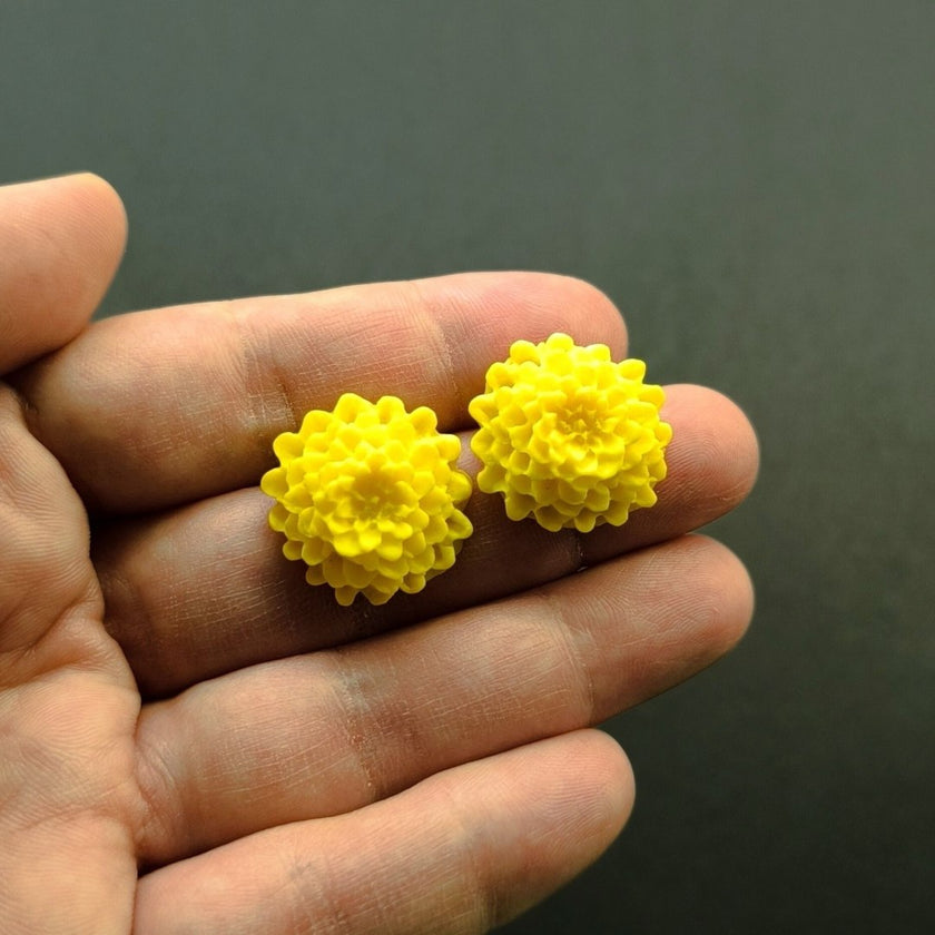 Chrysanthemum Küpe - Lemon