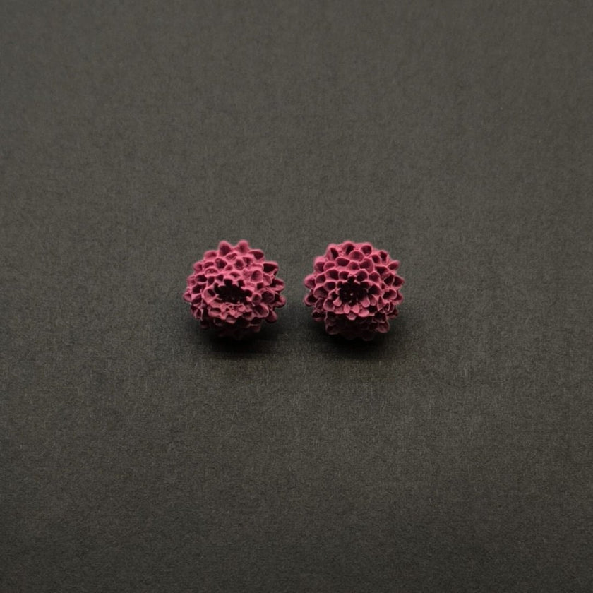 Chrysanthemum Küpe - Frozen Berry