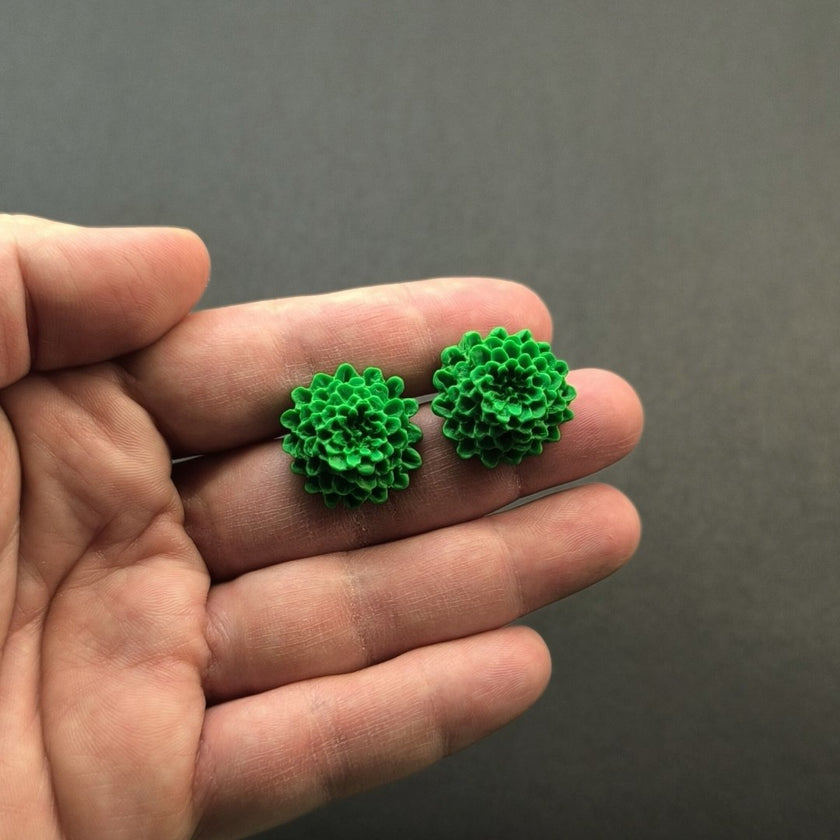 Chrysanthemum Küpe - Tropical Green