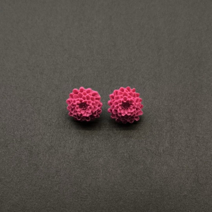 Chrysanthemum Küpe - Raspberry