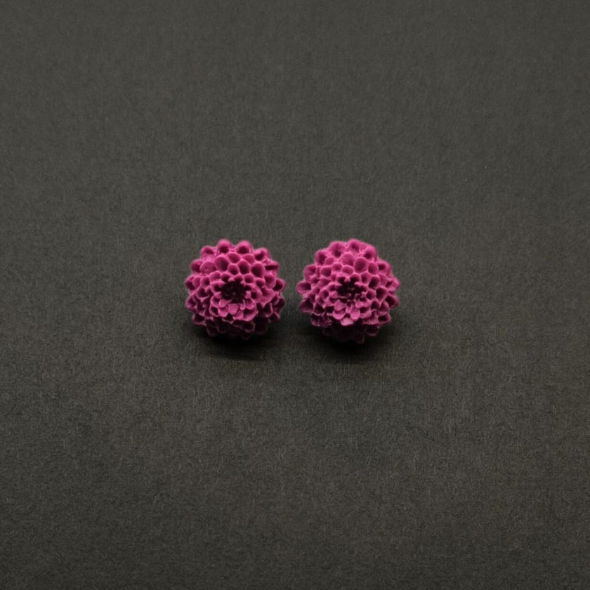 Chrysanthemum Küpe - Magenta