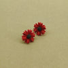 Daisy Minimalist Küpe - Christmas Red v1