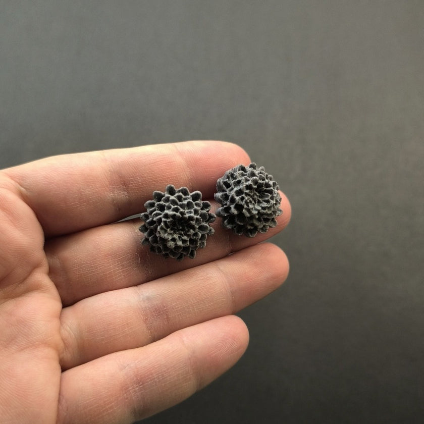Chrysanthemum Küpe - Granite