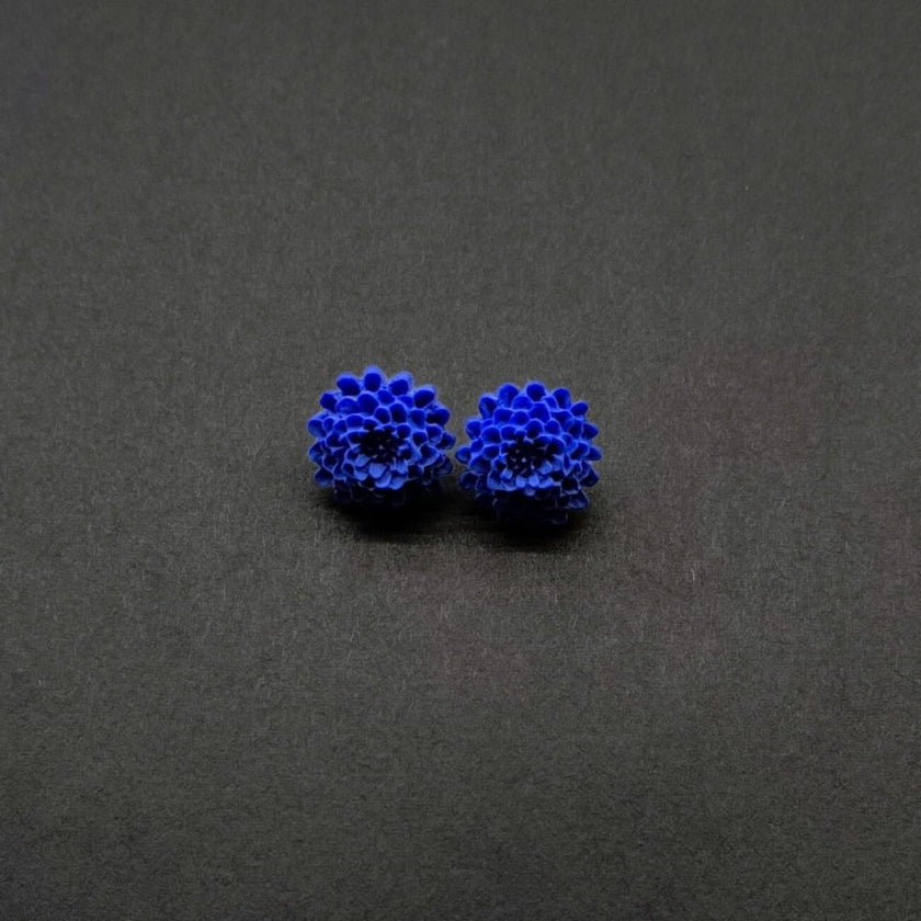 Chrysanthemum Küpe - Saks Blue