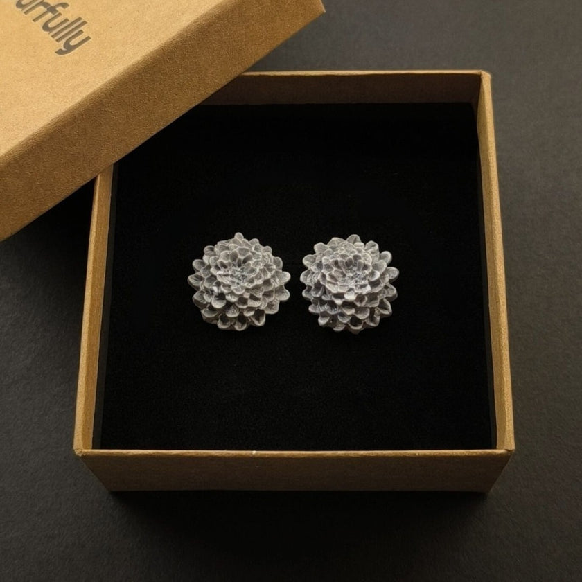 Chrysanthemum Küpe - Silver