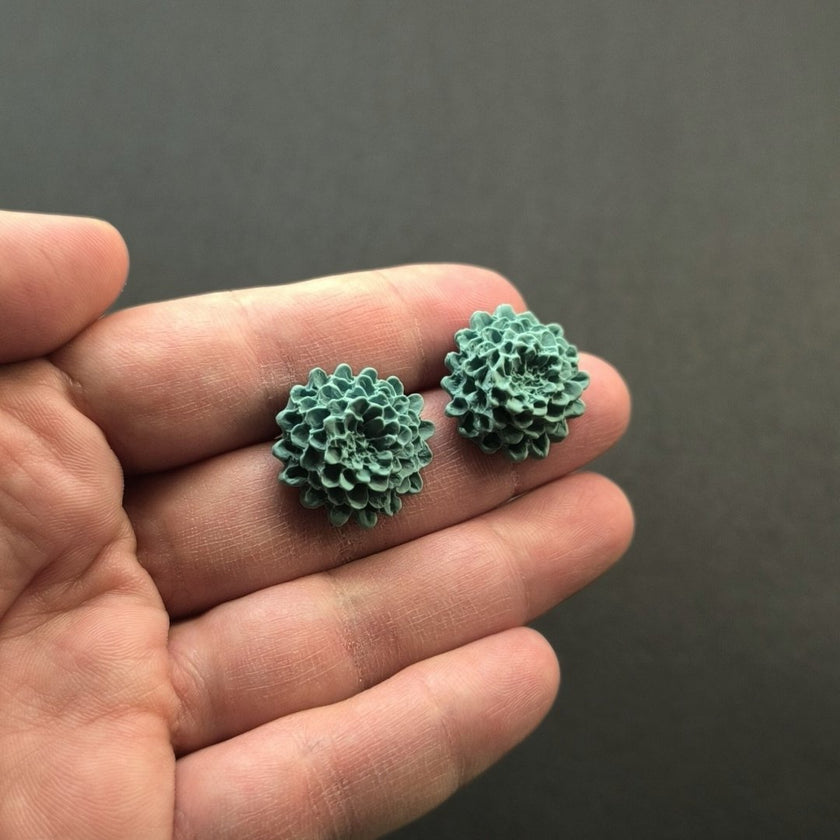 Chrysanthemum Küpe - Ocean Wave