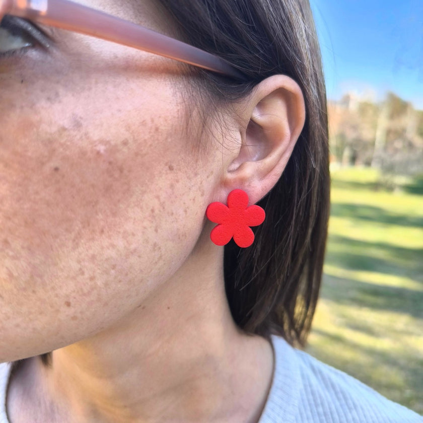 Clover Küpe - Hot Red