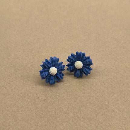 Daisy Minimalist Küpe - Saks Blue