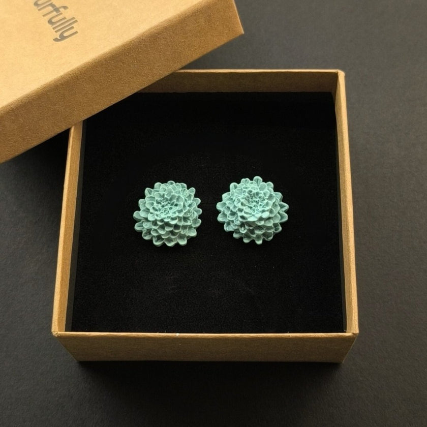 Chrysanthemum Küpe - Ocean Wave