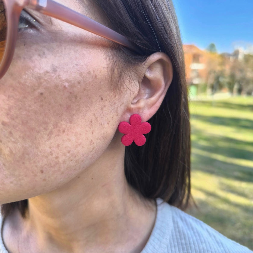 Clover Küpe - Cherry Red