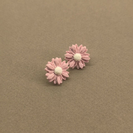 Daisy Minimalist Küpe - Strawberry Cream