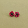 Daisy Minimalist Küpe - Raspberry