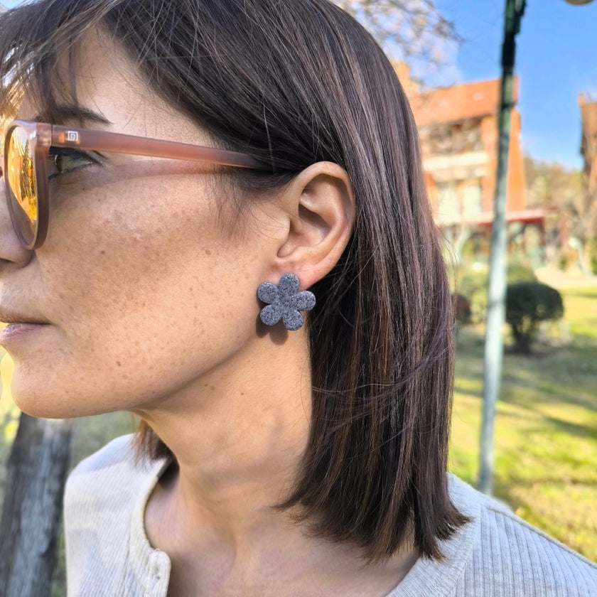 Clover Küpe - Granite