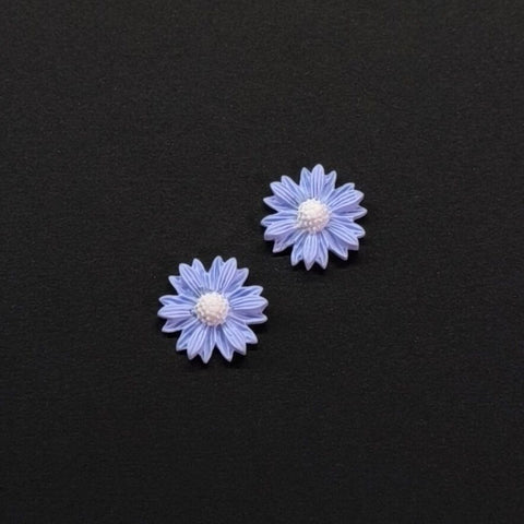 Daisy Minimalist Küpe - Sky Blue