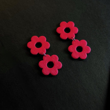 Daisy Doubles Küpe - Cherry Red