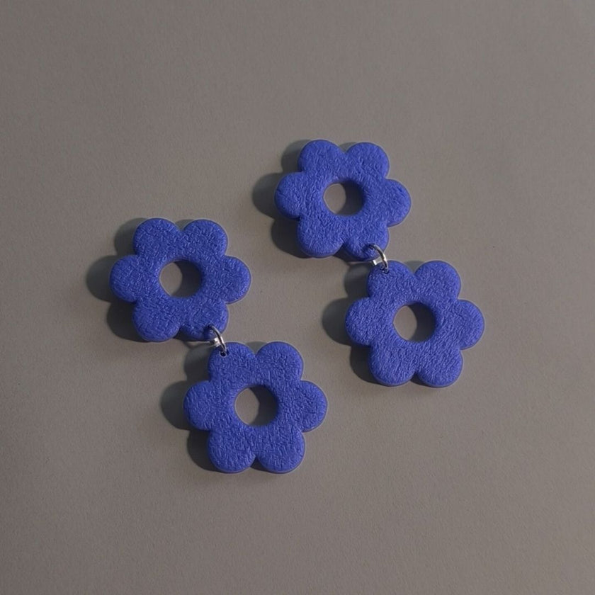 Daisy Doubles Küpe - Saks Blue