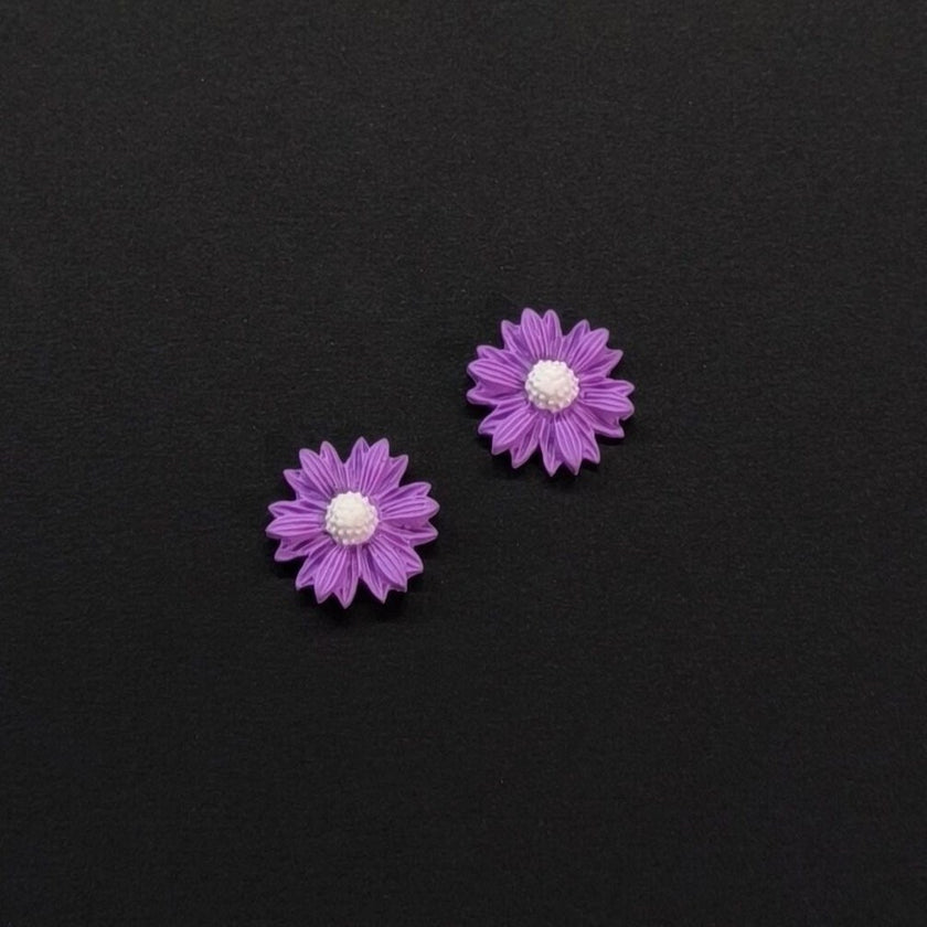 Daisy Minimalist Küpe - Lavender v1