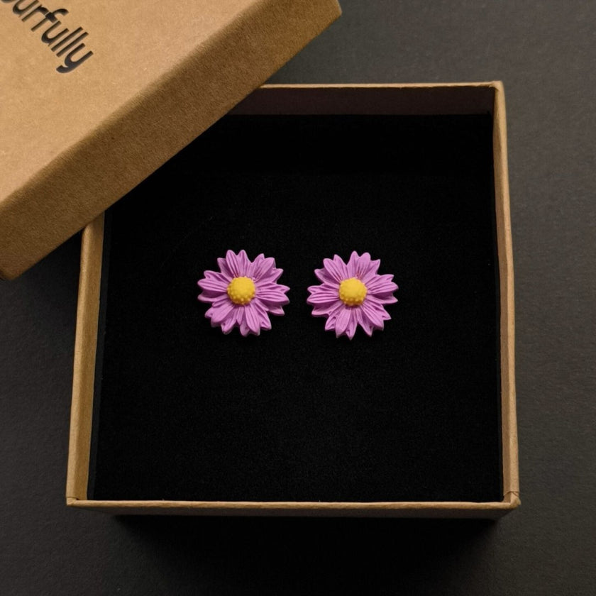 Daisy Minimalist Küpe - Lavender v2