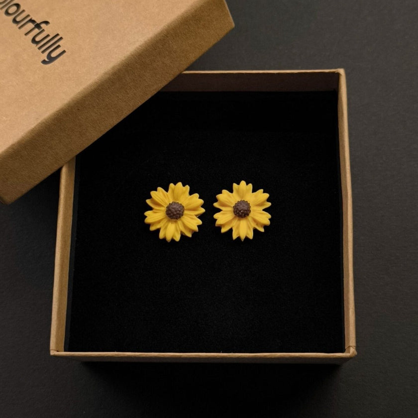 Daisy Minimalist Küpe - Sunflower v1