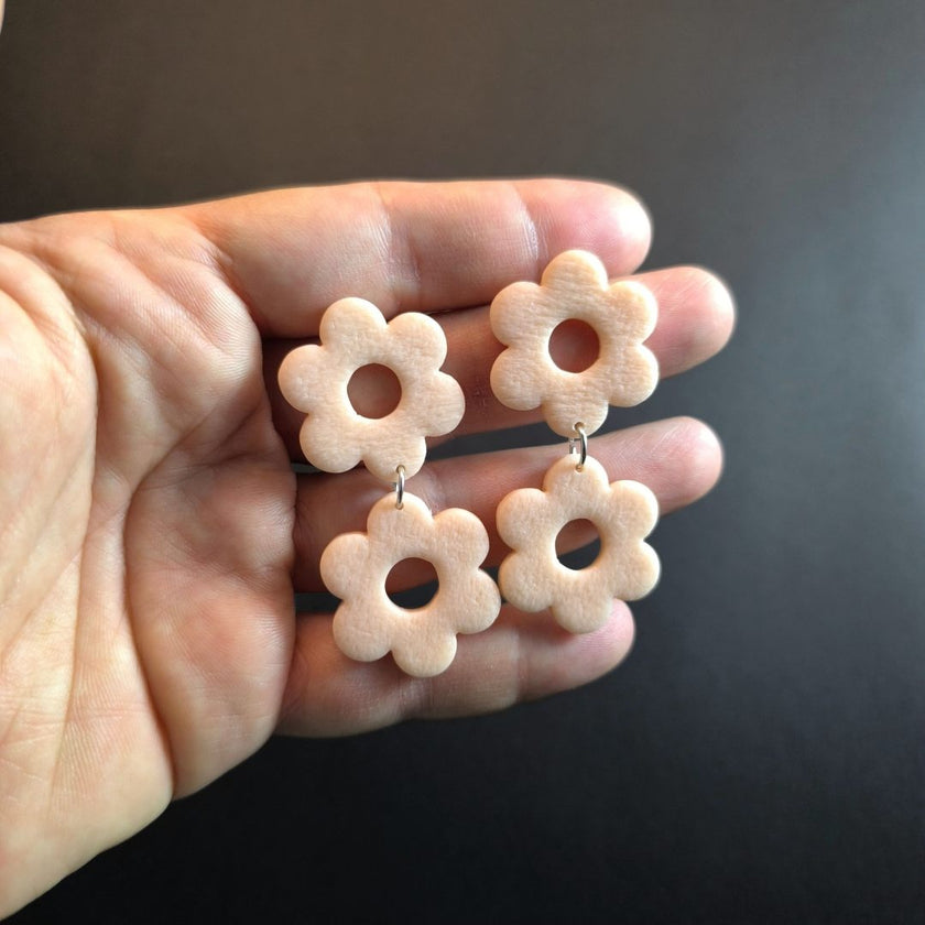 Daisy Doubles Küpe - Blush Pink