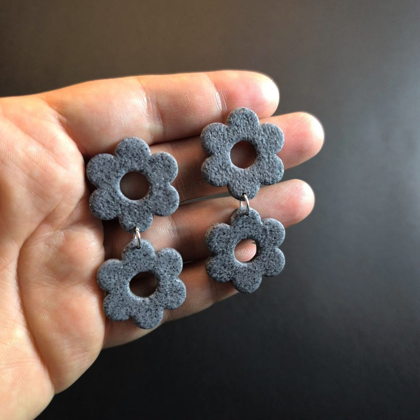 Daisy Doubles Küpe - Granite