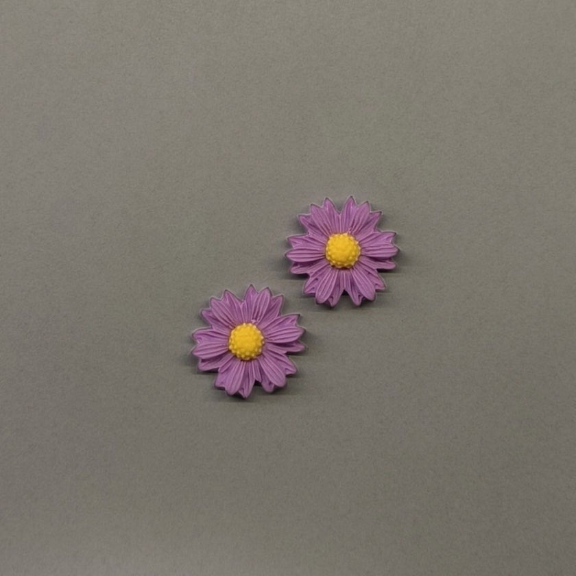 Daisy Minimalist Küpe - Lavender v2
