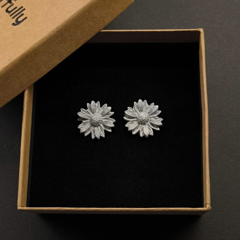 Daisy Minimalist Küpe - Silver