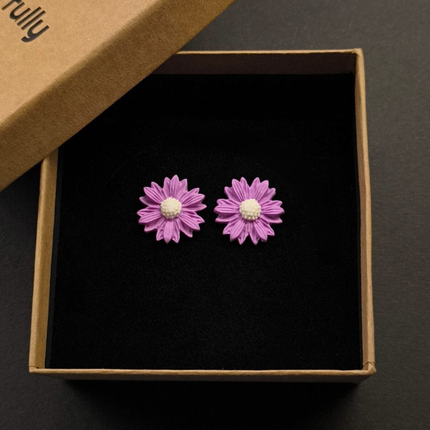Daisy Minimalist Küpe - Lavender v1