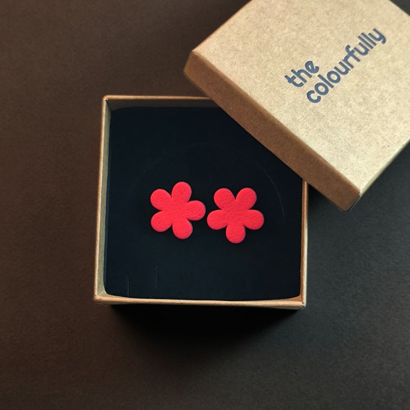 Clover Küpe - Hot Red