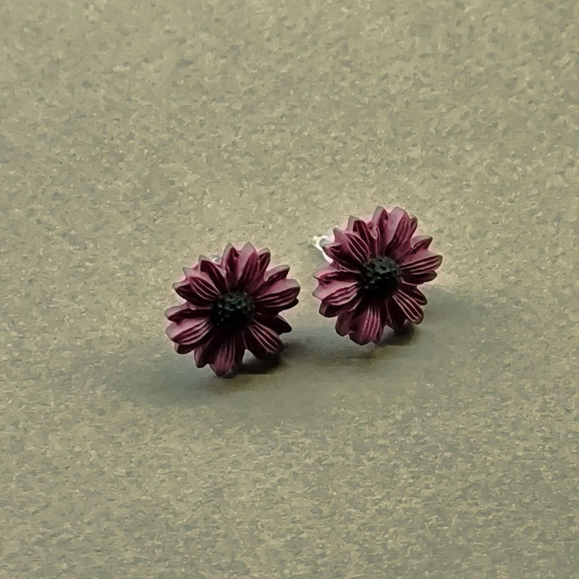 Daisy Minimalist Küpe - Frozen Berry