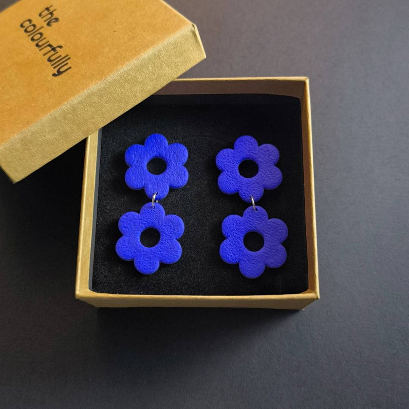 Daisy Doubles Küpe - Saks Blue