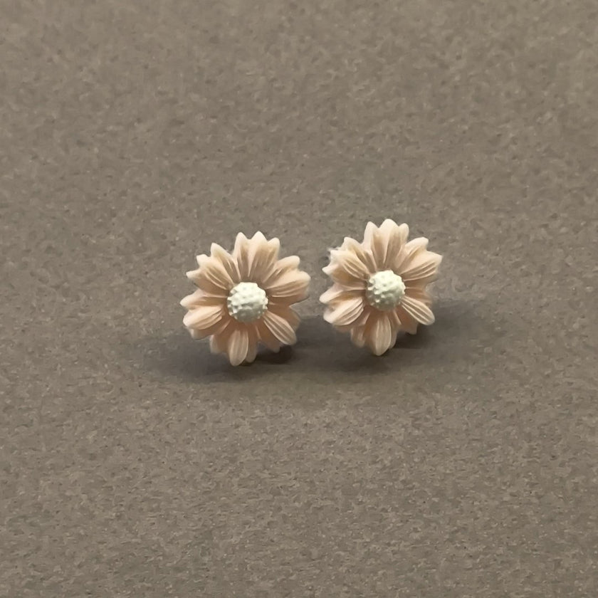 Daisy Minimalist Küpe - Blush Pink