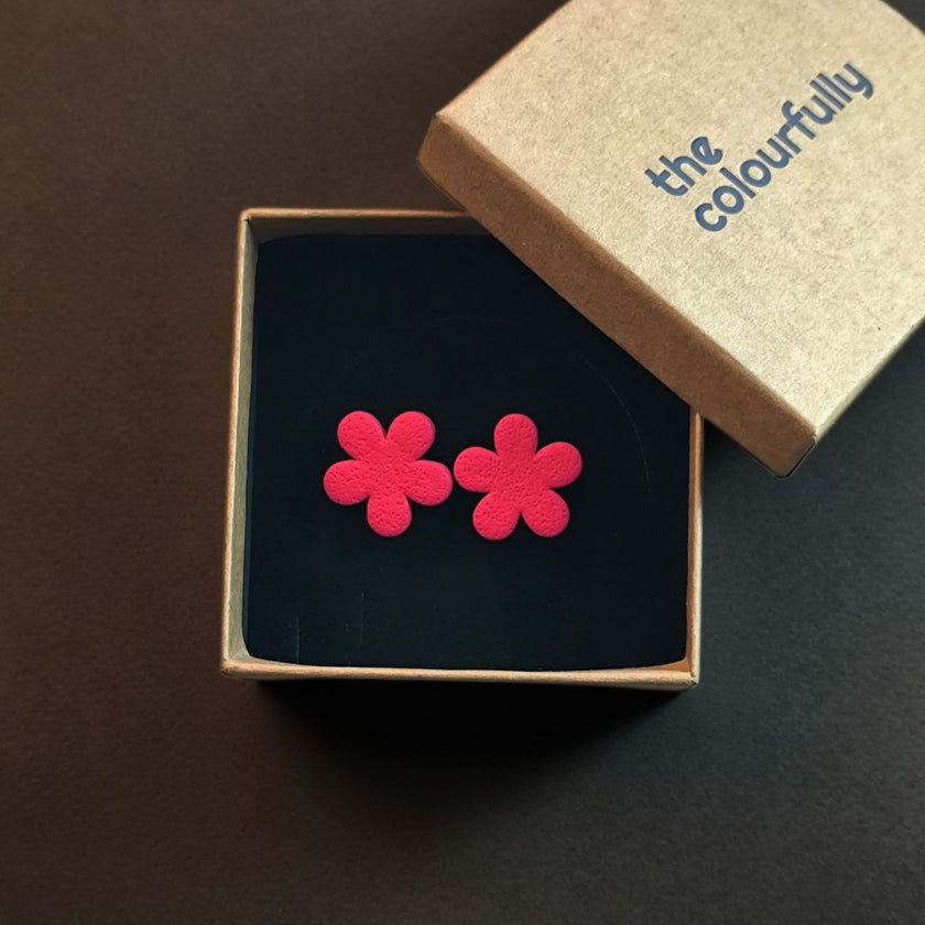 Clover Küpe - Christmas Red