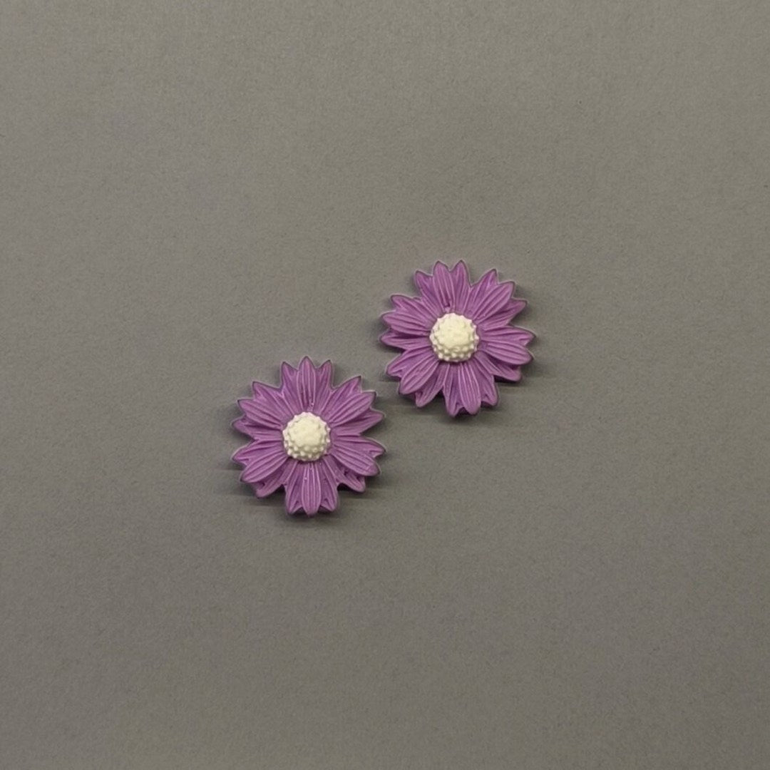 Daisy Minimalist Küpe - Lavender v1