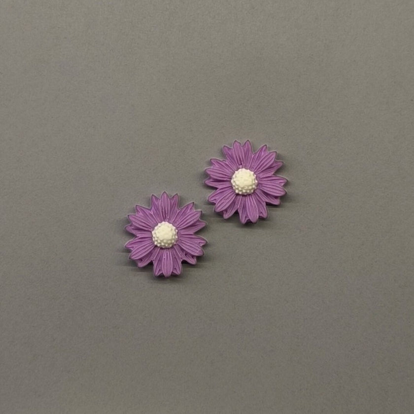 Daisy Minimalist Küpe - Lavender v1