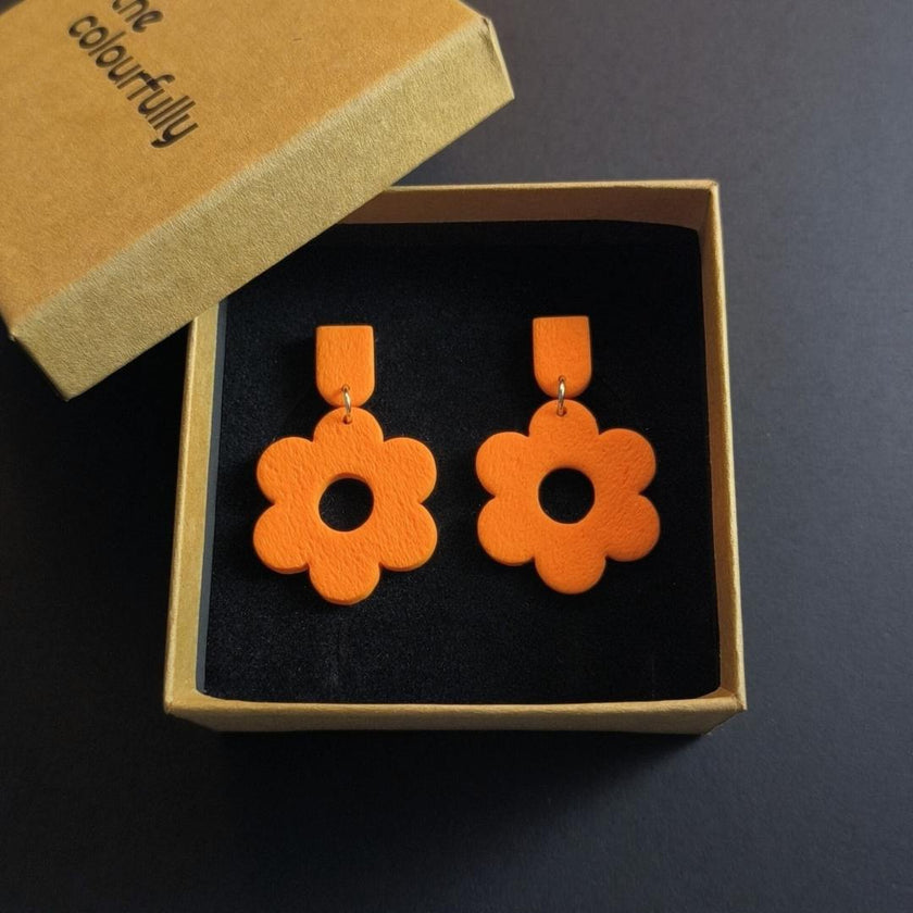 Daisy Beauty Küpe - Tangerine