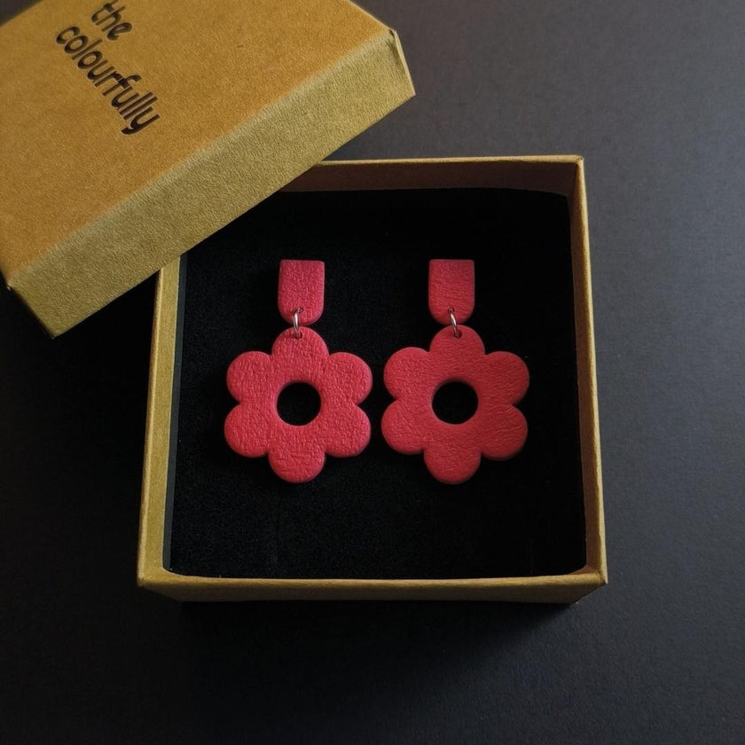 Daisy Beauty Küpe - Cherry Red