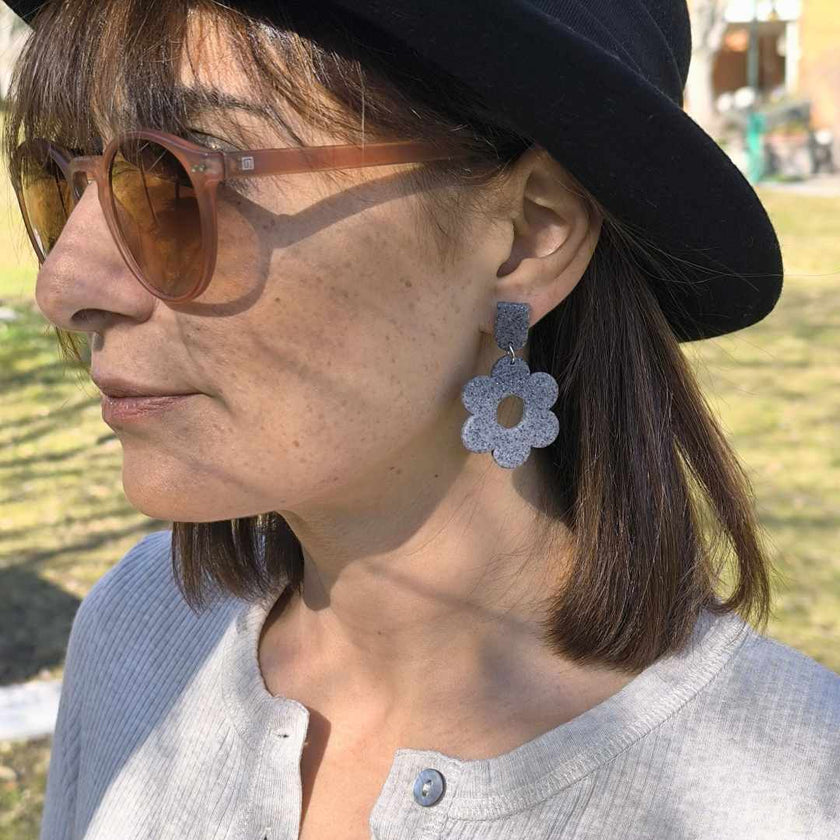 Daisy Beauty Küpe - Granite